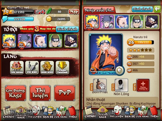 Tai game ninja mobile
